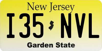 NJ license plate I35NVL