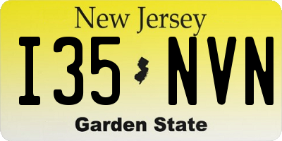 NJ license plate I35NVN
