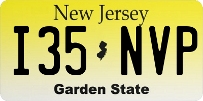 NJ license plate I35NVP