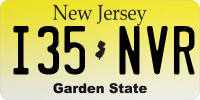 NJ license plate I35NVR