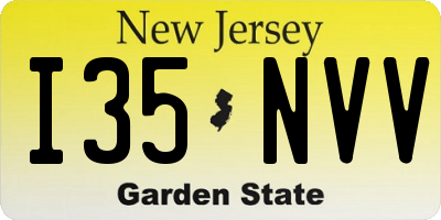 NJ license plate I35NVV