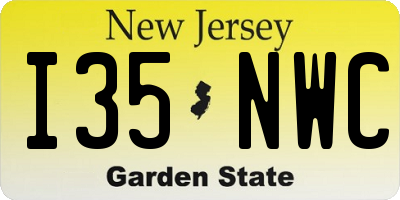 NJ license plate I35NWC