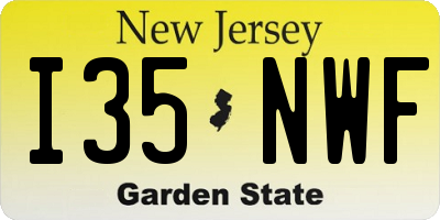 NJ license plate I35NWF