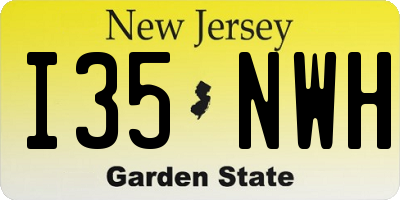 NJ license plate I35NWH