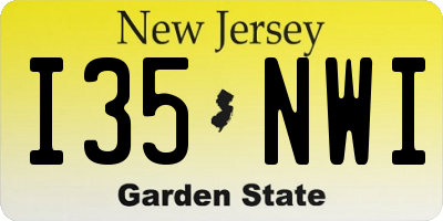 NJ license plate I35NWI