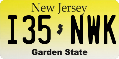 NJ license plate I35NWK