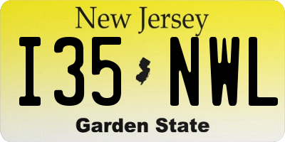 NJ license plate I35NWL