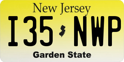 NJ license plate I35NWP