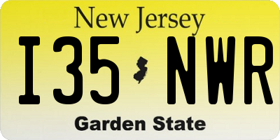 NJ license plate I35NWR