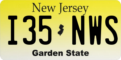 NJ license plate I35NWS