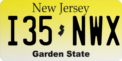 NJ license plate I35NWX