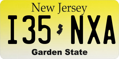 NJ license plate I35NXA