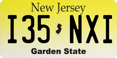 NJ license plate I35NXI