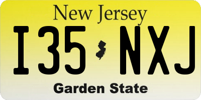 NJ license plate I35NXJ