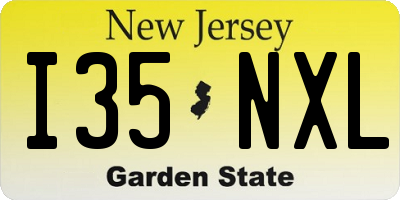 NJ license plate I35NXL