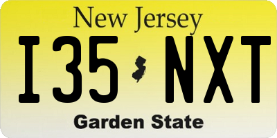 NJ license plate I35NXT