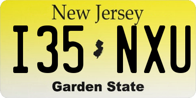 NJ license plate I35NXU