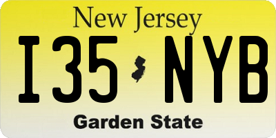 NJ license plate I35NYB