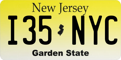 NJ license plate I35NYC