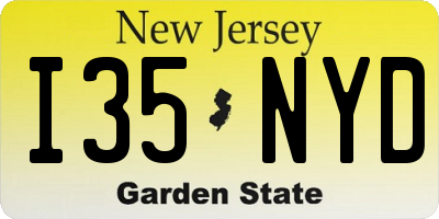 NJ license plate I35NYD