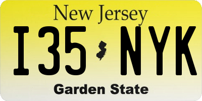 NJ license plate I35NYK