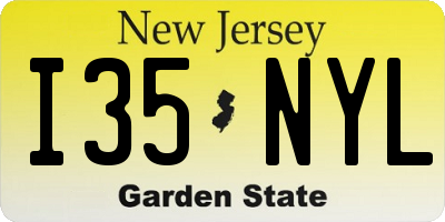 NJ license plate I35NYL