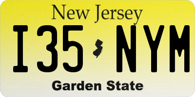NJ license plate I35NYM