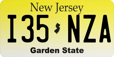 NJ license plate I35NZA