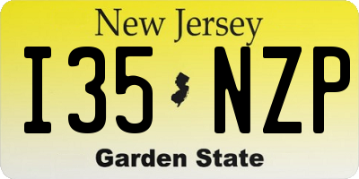 NJ license plate I35NZP