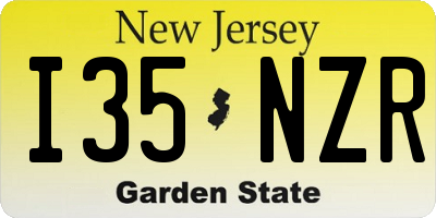 NJ license plate I35NZR