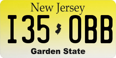 NJ license plate I35OBB