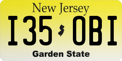 NJ license plate I35OBI