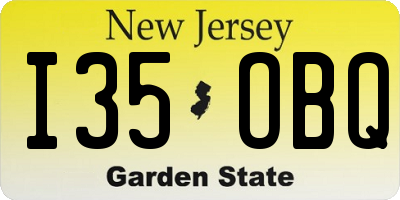 NJ license plate I35OBQ