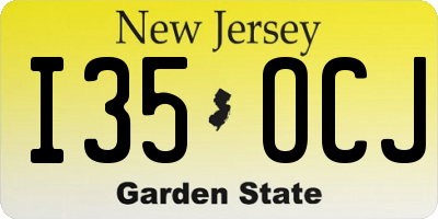 NJ license plate I35OCJ