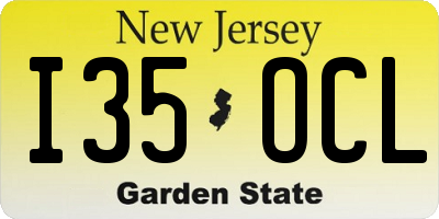 NJ license plate I35OCL