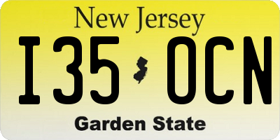 NJ license plate I35OCN