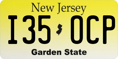 NJ license plate I35OCP