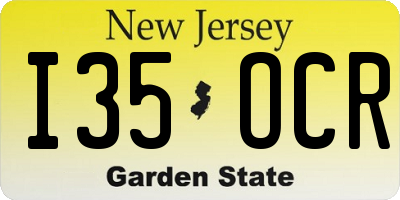 NJ license plate I35OCR