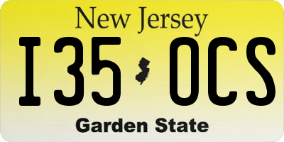 NJ license plate I35OCS