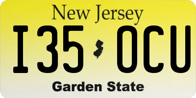 NJ license plate I35OCU