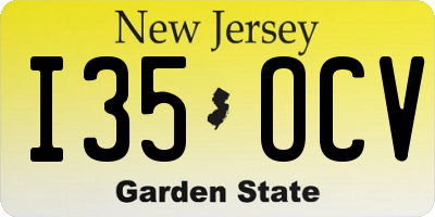 NJ license plate I35OCV