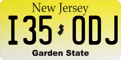 NJ license plate I35ODJ