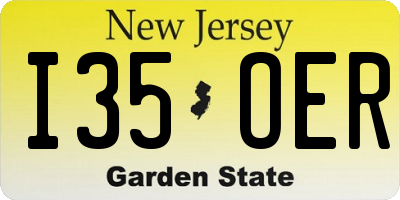 NJ license plate I35OER