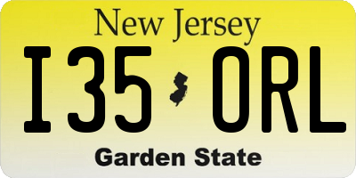 NJ license plate I35ORL