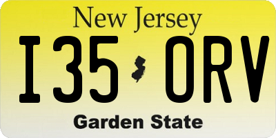 NJ license plate I35ORV