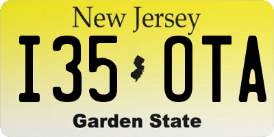 NJ license plate I35OTA
