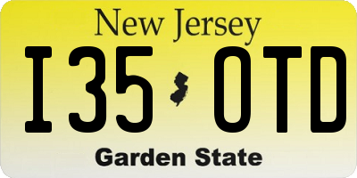 NJ license plate I35OTD