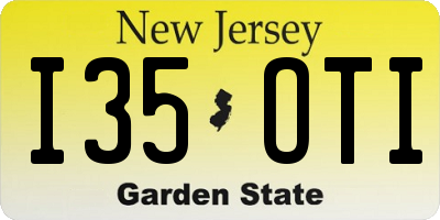 NJ license plate I35OTI