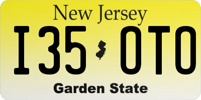 NJ license plate I35OTO