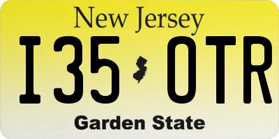 NJ license plate I35OTR